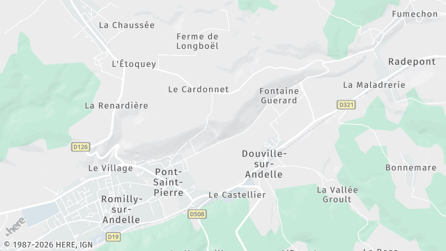 Carte de la zone d'intervention à Pont-Saint-Pierre