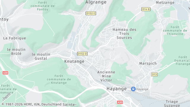 Carte de la zone d'intervention à Nilvange