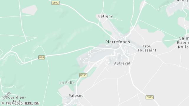 Carte de la zone d'intervention à Pierrefonds