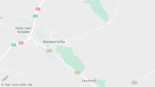 Carte de la zone d'intervention à Warmeriville