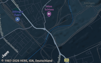 Heizung Map of Dillingen / Saar