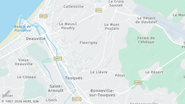 Carte de la zone d'intervention à Touques