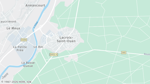 Carte de la zone d'intervention à Lacroix-Saint-Ouen