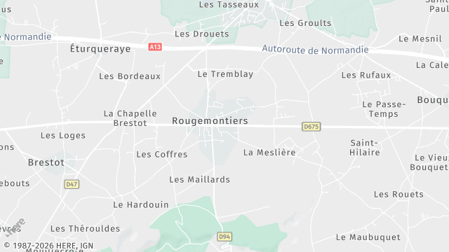 Carte de la zone d'intervention à Rougemontiers