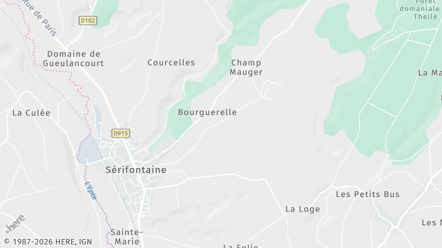 Carte de la zone d'intervention à Sérifontaine