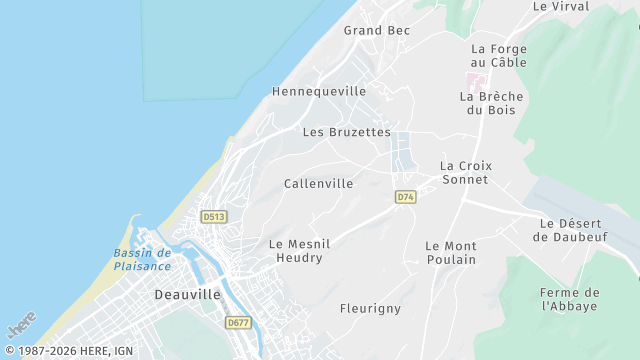Carte de la zone d'intervention à Trouville-sur-Mer