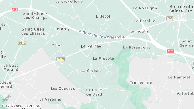 Carte de la zone d'intervention à Le Perrey