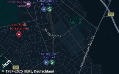 Heizung Map of Schwetzingen