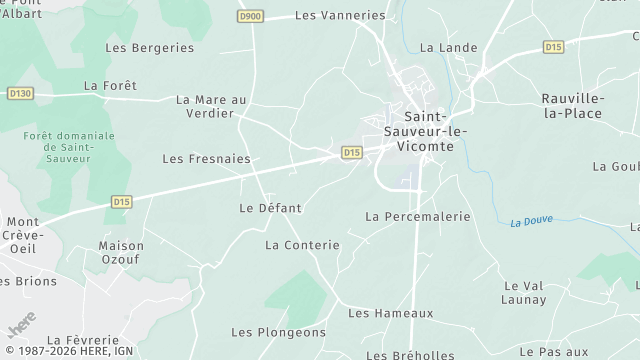 Carte de la zone d'intervention à Saint-Sauveur-le-Vicomte