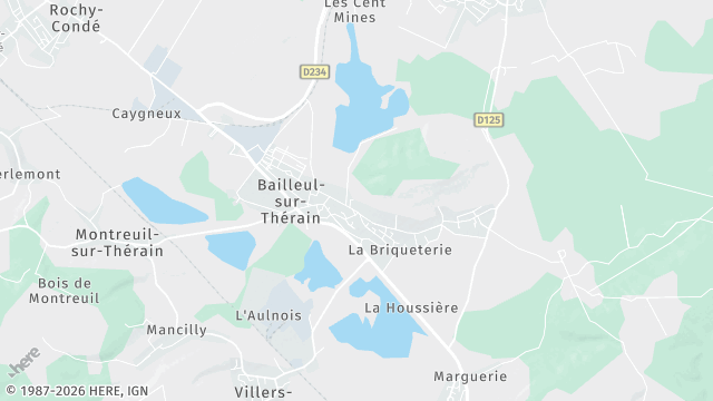 Carte de la zone d'intervention à Bailleul-sur-Thérain