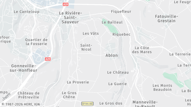 Carte de la zone d'intervention à Ablon