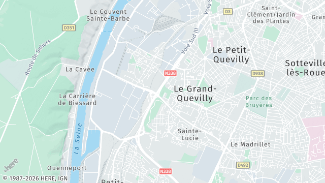 Carte de la zone d'intervention à Le Grand-Quevilly
