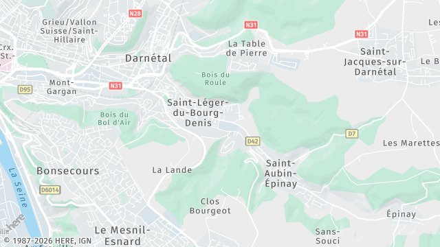 Carte de la zone d'intervention à Saint-Léger-du-Bourg-Denis