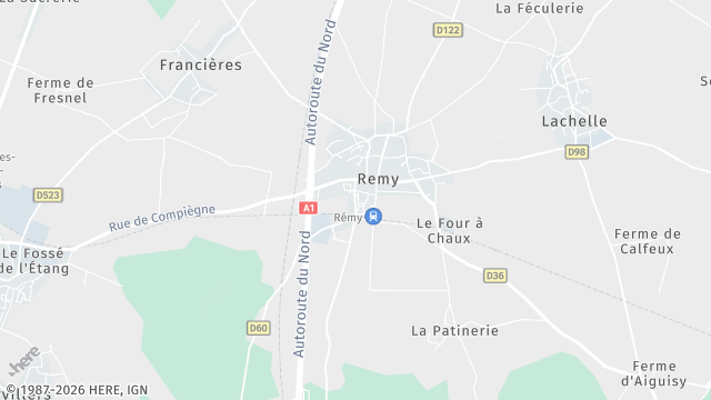 Carte de la zone d'intervention à Remy