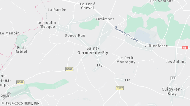 Carte de la zone d'intervention à Saint-Germer-de-Fly