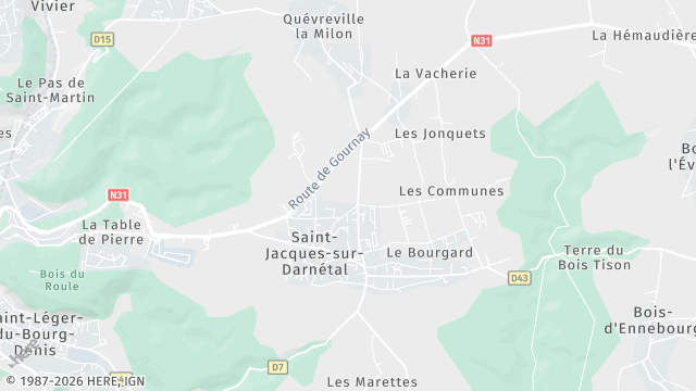 Carte de la zone d'intervention à Saint-Jacques-sur-Darnétal
