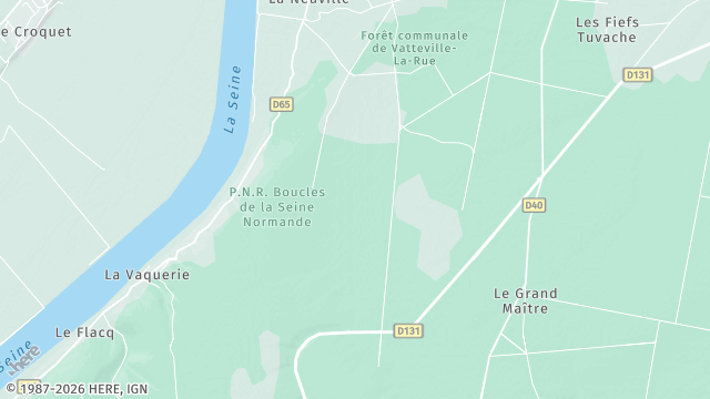 Carte de la zone d'intervention à Vatteville-la-Rue