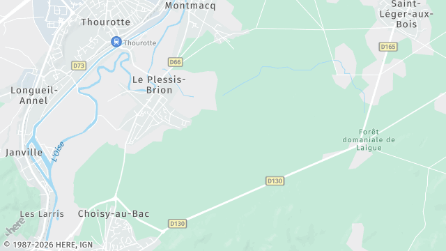 Carte de la zone d'intervention à Le Plessis-Brion