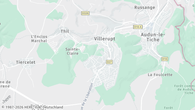 Carte de la zone d'intervention à Villerupt