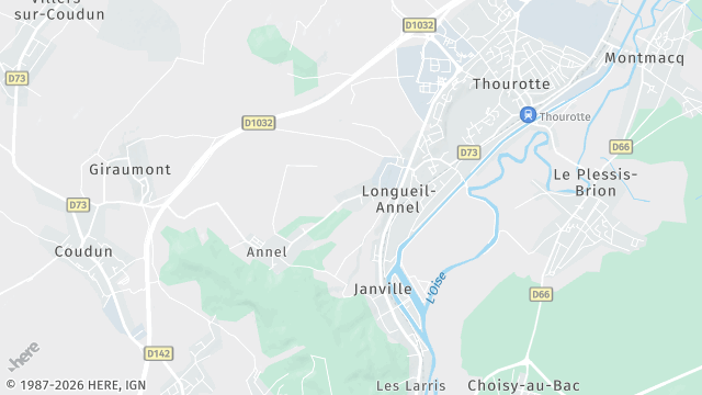 Carte de la zone d'intervention à Longueil-Annel