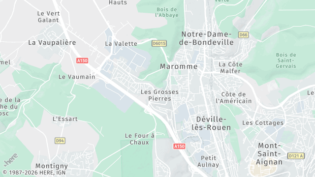 Carte de la zone d'intervention à Maromme