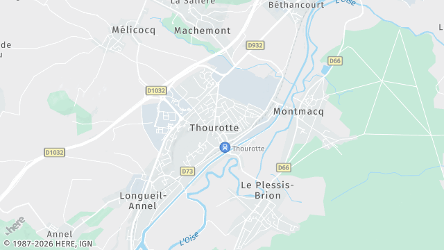 Carte de la zone d'intervention à Thourotte