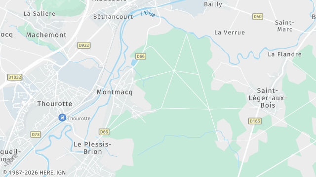 Carte de la zone d'intervention à Montmacq