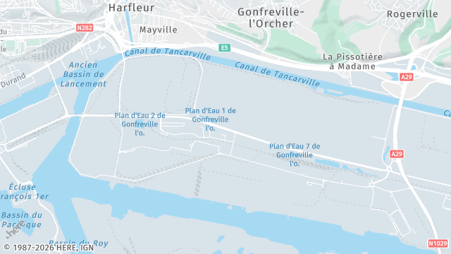 Carte de la zone d'intervention à Gonfreville-l'Orcher