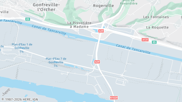 Carte de la zone d'intervention à Rogerville