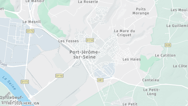 Carte de la zone d'intervention à Port-Jérôme-sur-Seine