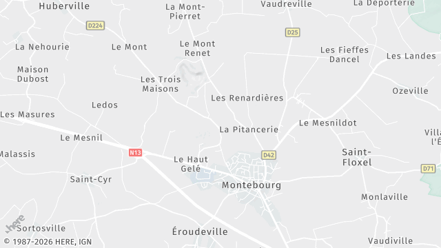 Carte de la zone d'intervention à Montebourg