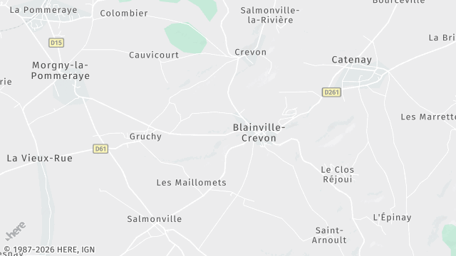 Carte de la zone d'intervention à Blainville-Crevon