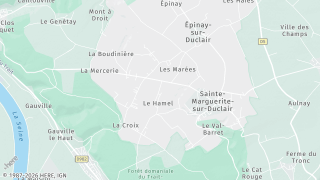 Carte de la zone d'intervention à Sainte-Marguerite-sur-Duclair