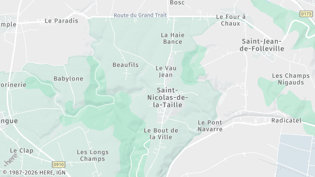 Carte de la zone d'intervention à Saint-Nicolas-de-la-Taille