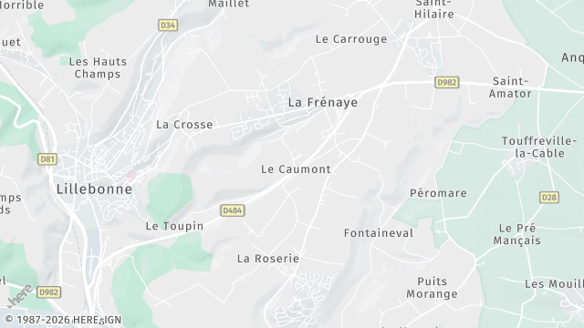 Carte de la zone d'intervention à La Frénaye