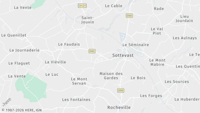 Carte de la zone d'intervention à Sottevast