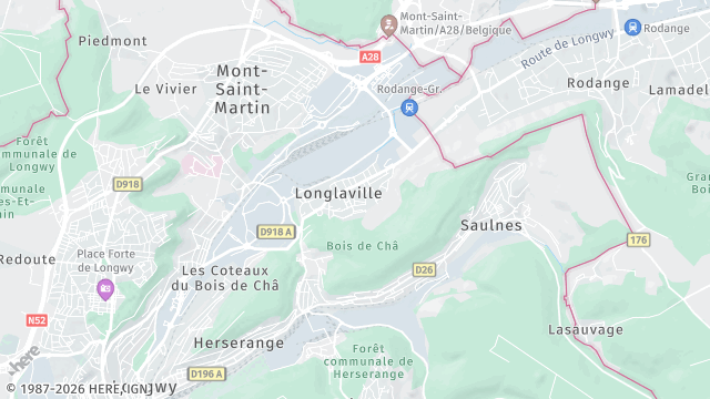 Carte de la zone d'intervention à Longlaville