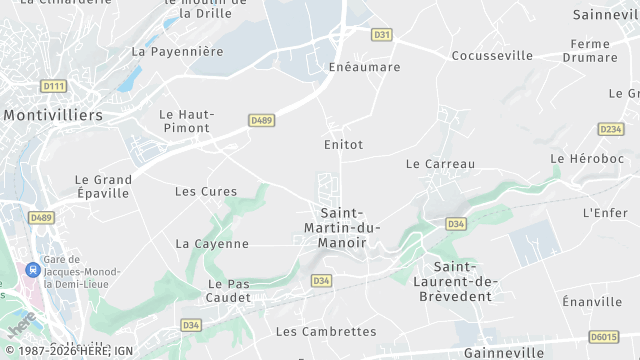 Carte de la zone d'intervention à Saint-Martin-du-Manoir