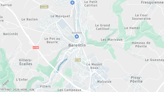 Carte de la zone d'intervention à Barentin