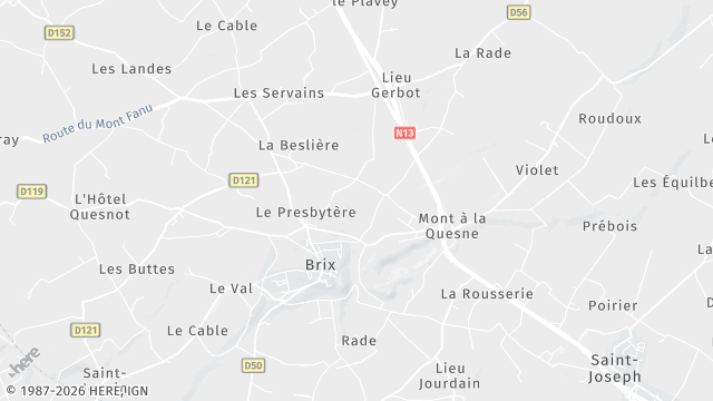 Carte de la zone d'intervention à Brix