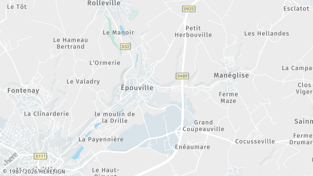 Carte de la zone d'intervention à Épouville
