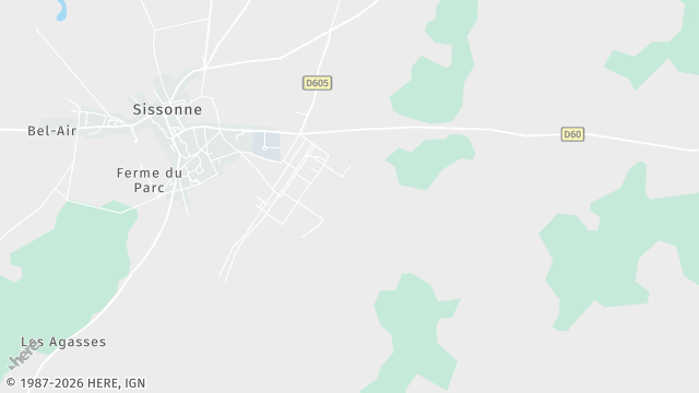 Carte de la zone d'intervention à Sissonne