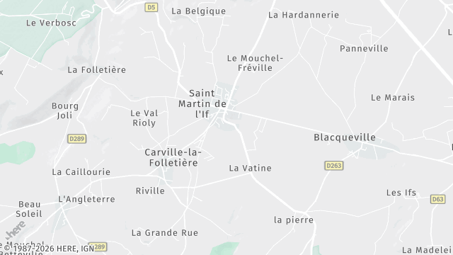 Carte de la zone d'intervention à Saint Martin de l'If