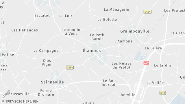 Carte de la zone d'intervention à Étainhus