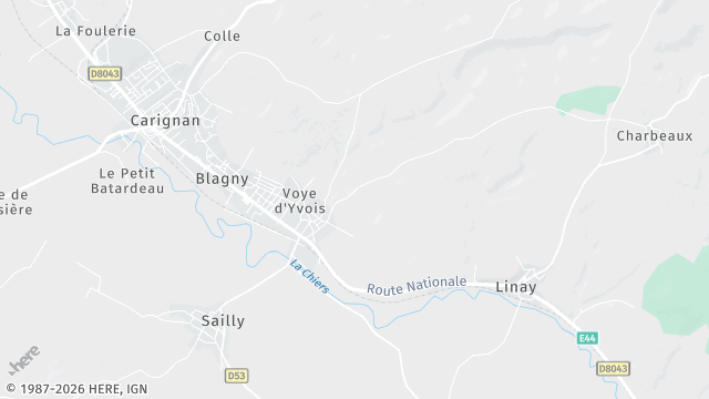 Carte de la zone d'intervention à Blagny