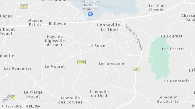 Carte de la zone d'intervention à Gonneville-Le Theil