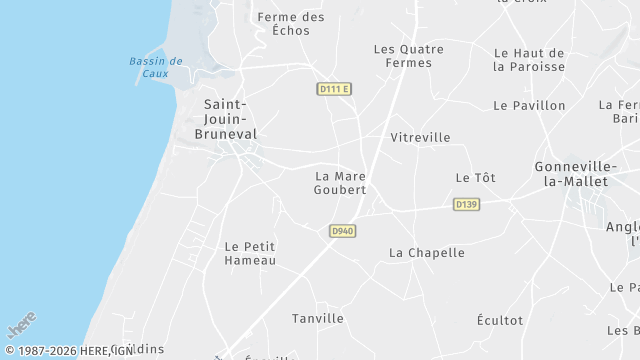 Carte de la zone d'intervention à Saint-Jouin-Bruneval