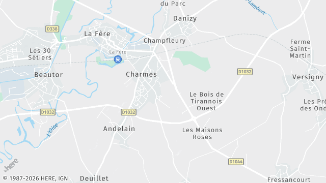 Carte de la zone d'intervention à Charmes