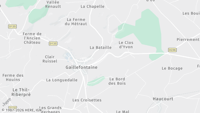 Carte de la zone d'intervention à Gaillefontaine