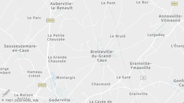 Carte de la zone d'intervention à Bretteville-du-Grand-Caux